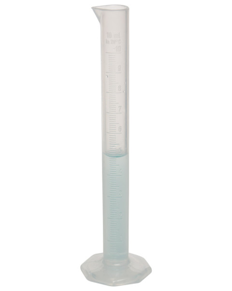 SP Bel-Art Single Scale 10ml PolypropyleneGraduated Cylinder; 0.1ml Graduation