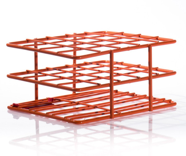SP Bel-Art Poxygrid Half-Size Test Tube Rack;For 16-20mm Tubes, 20 Places, Orange