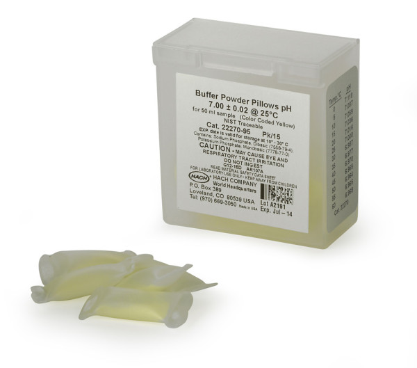 Hach Buffer Powder Pillows, pH 7.00 Colour-coded Yellow, pk/15