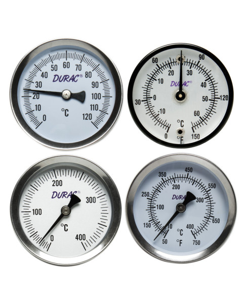 SP Bel-Art, H-B DURAC Bi-Metallic SurfaceTemperature Thermometer; -20/260C (0/500F), 50mm(2 in.) Dial, Double Magnet