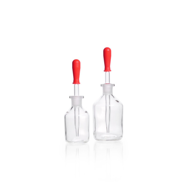 DWK Dropping bottle, with interchangeable pipette, clear, soda-lime-glass, 50 ml