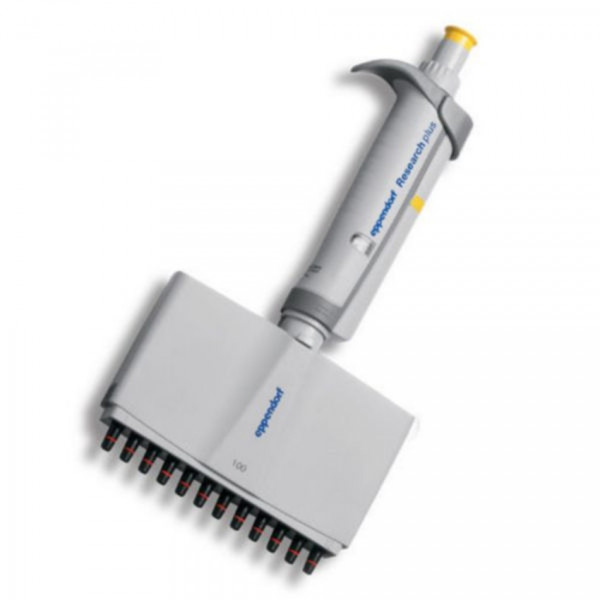 Eppendorf Research® plus (EU-IVD), 12-Kanal, variabel, 10 – 100 µL, gelb