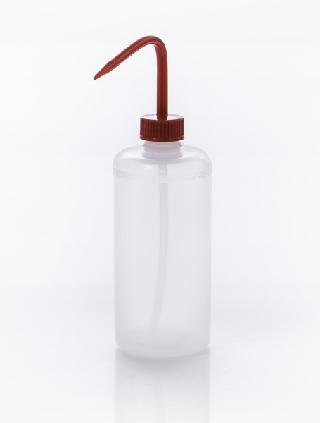 SP Bel-Art Narrow-Mouth 500ml (16oz) PolyethyleneWash Bottles; Red Polypropylene Cap, 28mm Closure(P