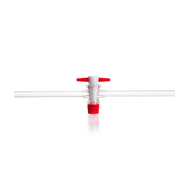 DWK DURAN® Single way stopcocks, taper 1:5, with PTFE keys, bore 4 mm, NS 18.2