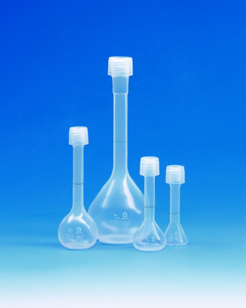 BRAND Volumetric flask, PFA, 50ml, A, with screw cap, GL18