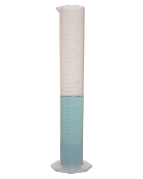 SP Bel-Art Single Scale 500ml PolypropyleneGraduated Cylinder; 5.0ml Graduation