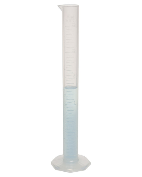 SP Bel-Art Single Scale 25ml PolypropyleneGraduated Cylinder; 0.5ml Graduation