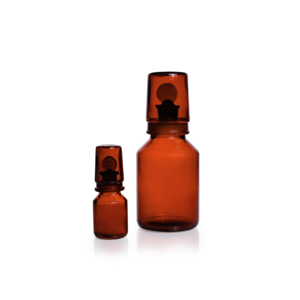 DWK DURAN® ground caps for acid bottles (amber), 100 ml