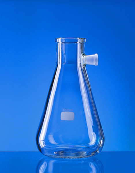 BRAND Filtrierflasche mit seitlichem Tubus, 500 ml,Boro 3.3