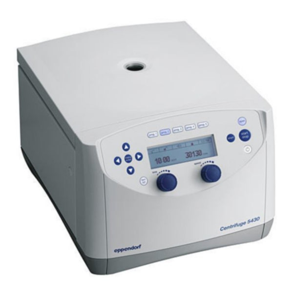 Eppendorf Centrifuge 5430 (EU-IVD), rotary knobs, with Rotor FA-45-30-11 incl. rotor lid,