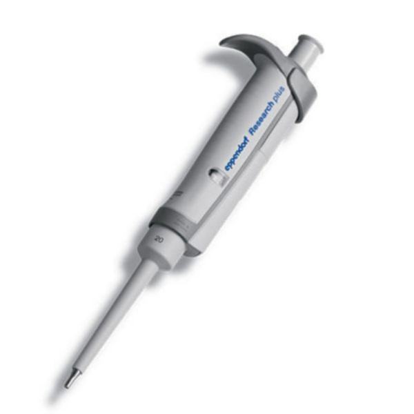 Eppendorf Research® plus, Einkanal, fix, 20 µL, hellgrau