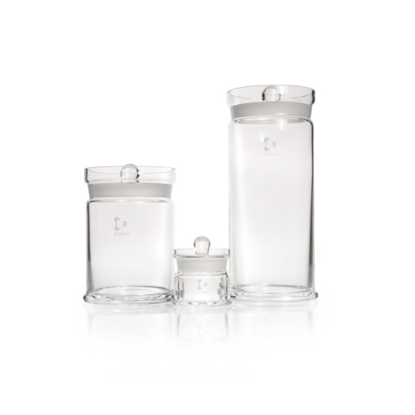 DWK DURAN® Specimen jar, with ground-in knobbed lid, 110 X 103 mm