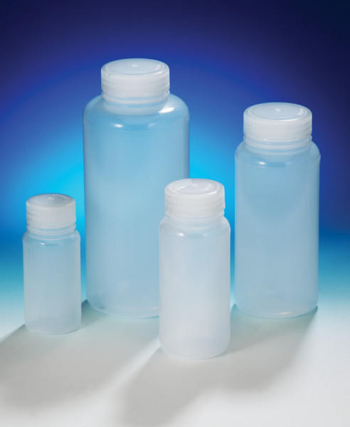 SP Bel-Art Precisionware Wide-Mouth 250ml (8oz)Low-Density Polyethylene Bottles; PolypropyleneCap, 4