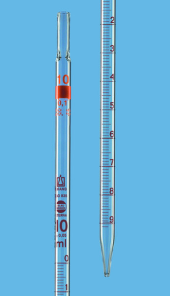 BRAND Graduated pipette, BLAUBRAND® ETERNA, AS, DE-M, type 3, 5:0.05 ml, total delivery