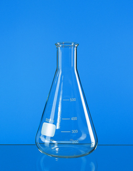 BRAND Erlenmeyer flask, narrow neck, 5000 ml, Boro 3.3, with beaded rim and graduation