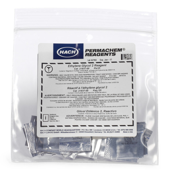 Hach Test reagent 2, glycol, powder pillows, pk/25