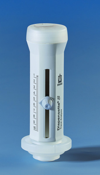 BRAND Dispensing unit with safety ring for Dispensette® S Trace Analysis