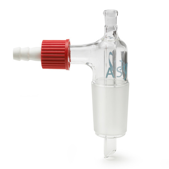 Asynt B24 Glass Luer Adapter: with screw threaded side-arm.