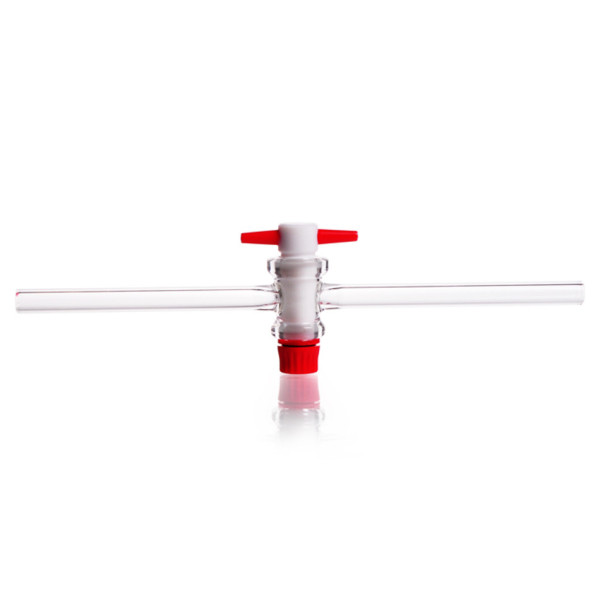 DWK DURAN® Single way stopcocks, complete with PTFE- key, bore 2,5 mm, NS 12.5