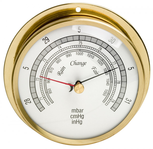 SP Bel-Art, H-B DURAC Barometer; 940 to 1058 Milibar Range, Stainless Steel and Brass