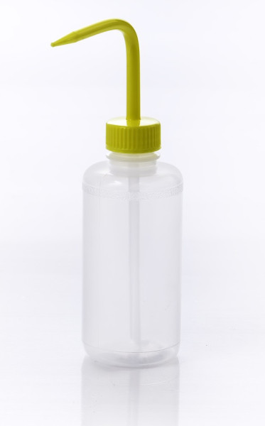 SP Bel-Art Narrow-Mouth 250ml (8oz) PolyethyleneWash Bottles; Yellow Polypropylene Cap, 28mmClosure (Pack of 6)