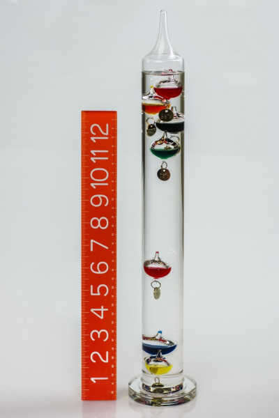 SP Bel-Art, H-B DURAC Galileo Thermometer; 18 to30C (64 to 88F), 7 Spheres, 17 in.