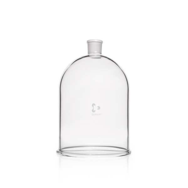 DWK DURAN® Bell jars with neck bore, for vacuum use, 500 x 315 mm