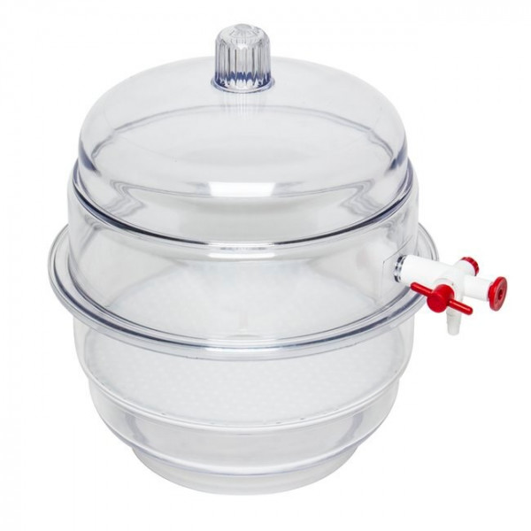SP Bel-Art "SPACE SAVER" Polycarbonate VacuumDesiccator with Clear Polycarbonate Bottom; 0.31cu. ft.