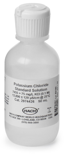 Hach Leitfähigkeitsstandardlösung, 12.890 µS/cm, KCl, 50 mL