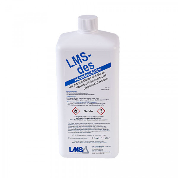 LMS-des Händedesinfektionsmittel 1 Liter-Flasche für Eurospender