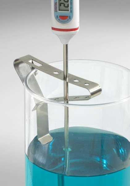 SP Bel-Art, H-B Beaker Clip Liquid-in-GlassThermometer Holder; Multi-Probe, Stainless Steel,4 Slots