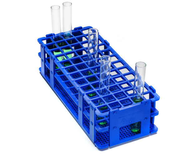 SP Bel-Art No-Wire Test Tube Rack; For 13-16mmTubes, 60 Places, Blue