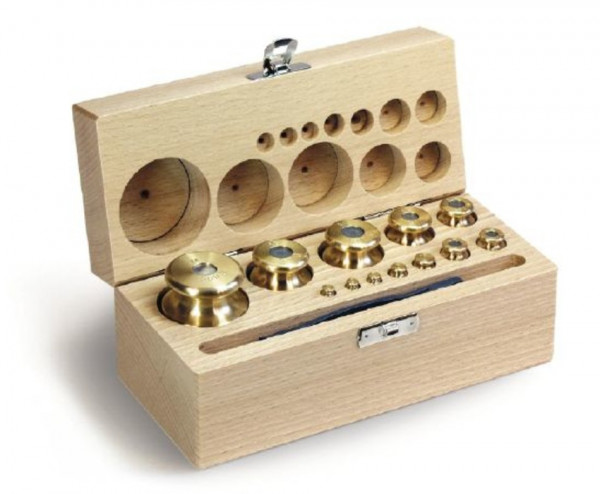 Kern Weight sets, knob shape, finely turned brass, Model:354-42