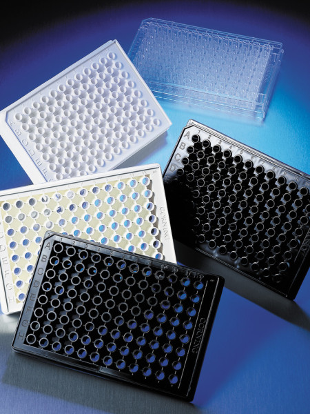 Corning® 96-well Flat Clear Bottom White Polystyrene TC-treated Microplates, Individually Wrapped, with Lid, Sterile