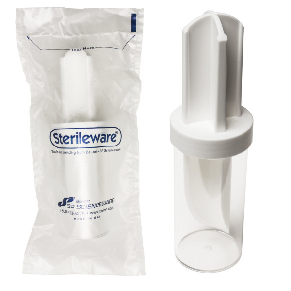 SP Bel-Art Sterileware Samplit Scoop andContainer System; 190ml (6.5oz), Sterile Plastic,Individuall