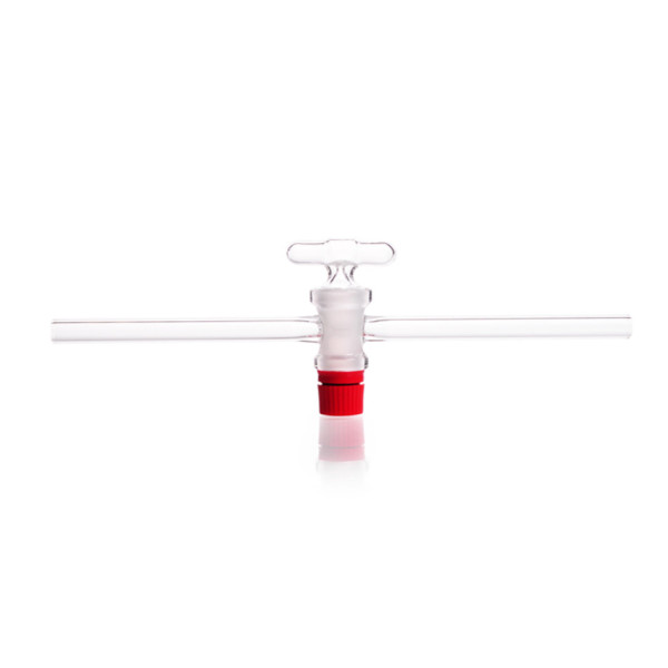 DWK DURAN® Single way stopcocks, complete with hollow key with glass handle, bore 6 mm, NS 21.5