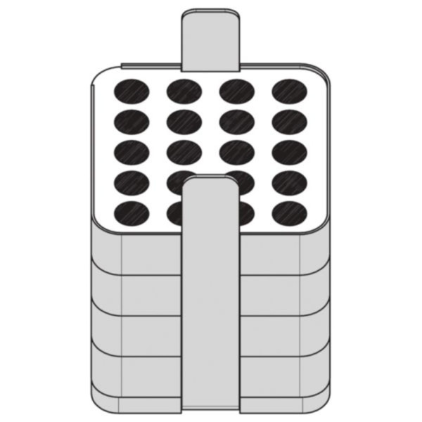 Eppendorf Adapter, für 20 Rundbodengefäße 1,2  5 mL, 2 Stück