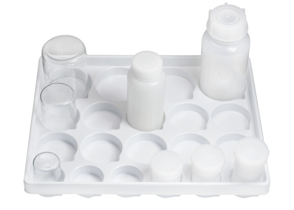SP Bel-Art Lab Drawer Compartment Tray forBeakers, Flasks, Jars; 20 Wells, 14 x 17½ x 2¼ in.