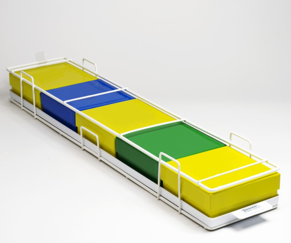 SP Bel-Art Modular Ultra-Low Freezer Rack withDrawer; 5 Places, 27 x 6 x 3½ in., White