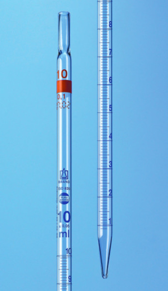 BRAND Graduated pipette, BLAUBRAND®, Class AS, DE-M, type 2, 0.5:0.01 ml, total delivery