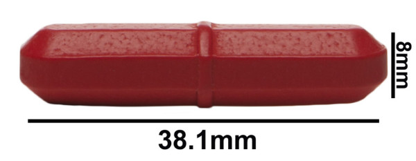 SP Bel-Art Spinbar Teflon Octagon MagneticStirring Bar; 38.1 x 8mm, Red