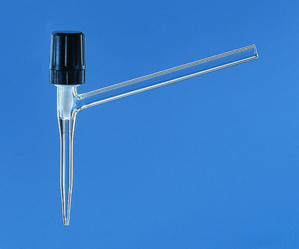 BRAND Needle-valve stopcock/burette lateral stopcock for burette capacity 50 ml, valve open 0-2.5 mm