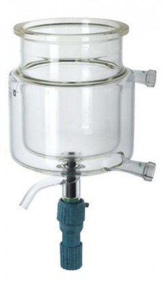 IKA LR 2000.2 - Glass reactor vessel, dbl-walled, bot. drain, 2000 ml