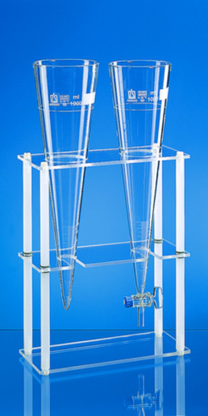 BRAND Gestell für 2 Sedimentiergefäße aus Glas oder Kunststoff, 300x130x400 mm