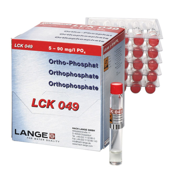 Hach Orthophosphate cuvette test 1.6-30 mg/L PO₄-P, 25 tests