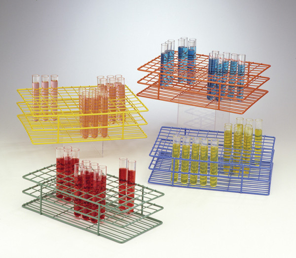 SP Bel-Art Poxygrid Test Tube Rack; For 10-13mmTubes, 108 Places, Green