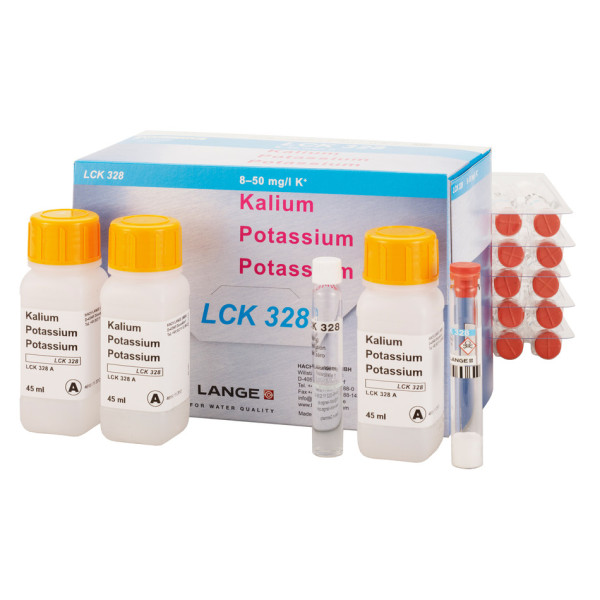 Hach Potassium cuvette test 8-50 mg/L K, 24 tests