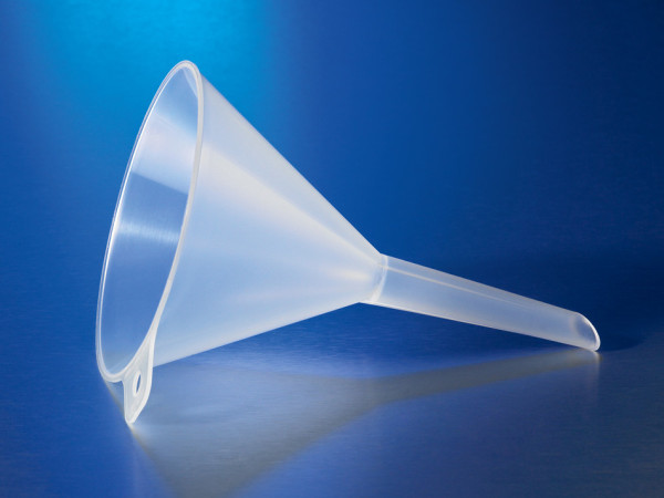 Corning® Plain 40 mm Diameter Reusable Plastic Funnel, Polypropylene with Short Stem