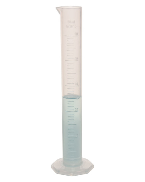 SP Bel-Art Single Scale 50ml PolypropyleneGraduated Cylinder; 1.0ml Graduation