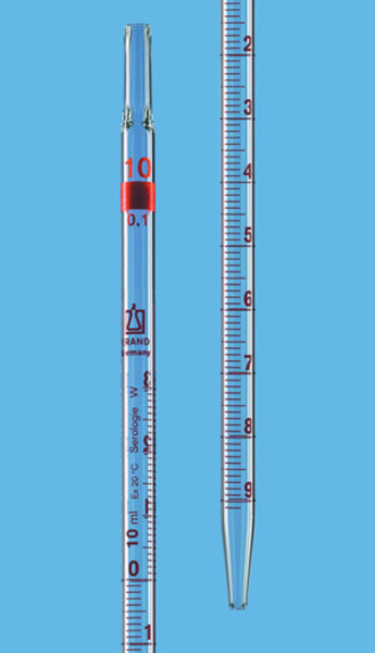 BRAND Graduated pipette, serology, 25:0.1 ml, total delivery, tip diameter approx. 3 mm